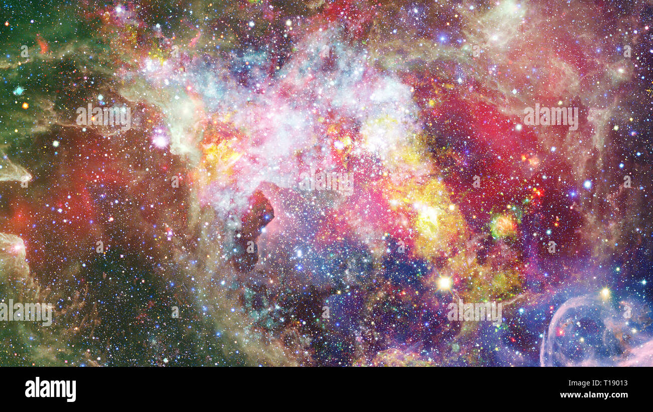 Nuvole colorate nella nebulosa. Versione combinata del telescopio spaziale Hubble immagine. Gli elementi di questa immagine fornita dalla NASA. Foto Stock