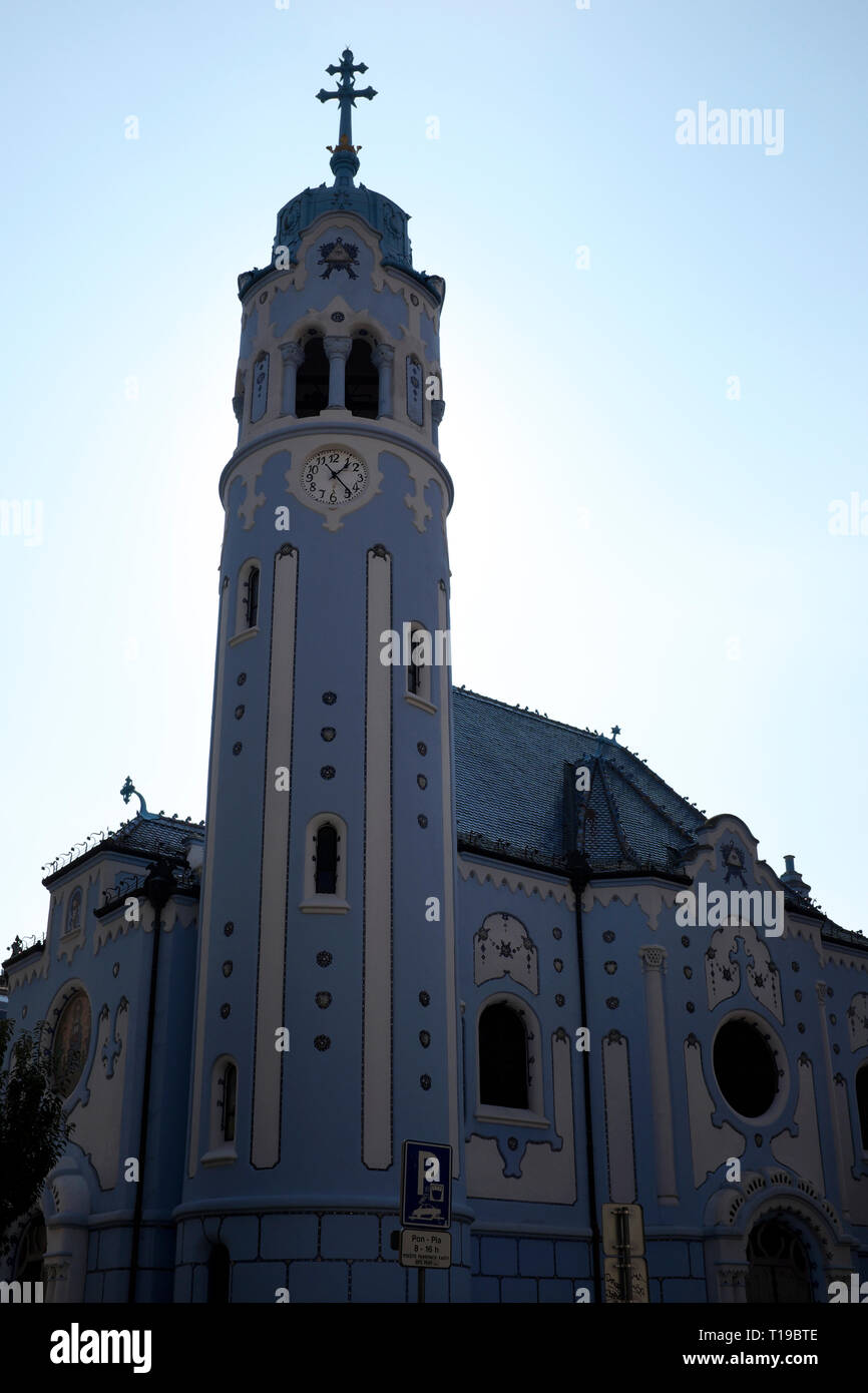 Il Blue chiesa di Santa Elisabetta, Bratislava, Slovacchia Foto Stock