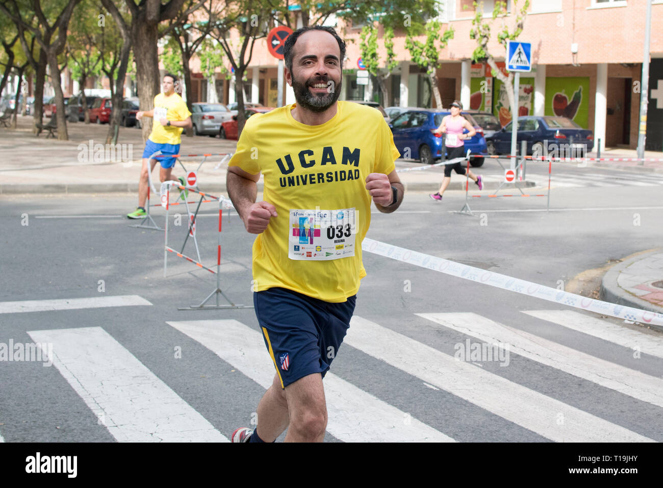 Ho gara solidale FEC in Murcia, 24 marzo 2019: prima la gara di solidarietà di tutte le età per le strade di Murcia in Spagna. Foto Stock