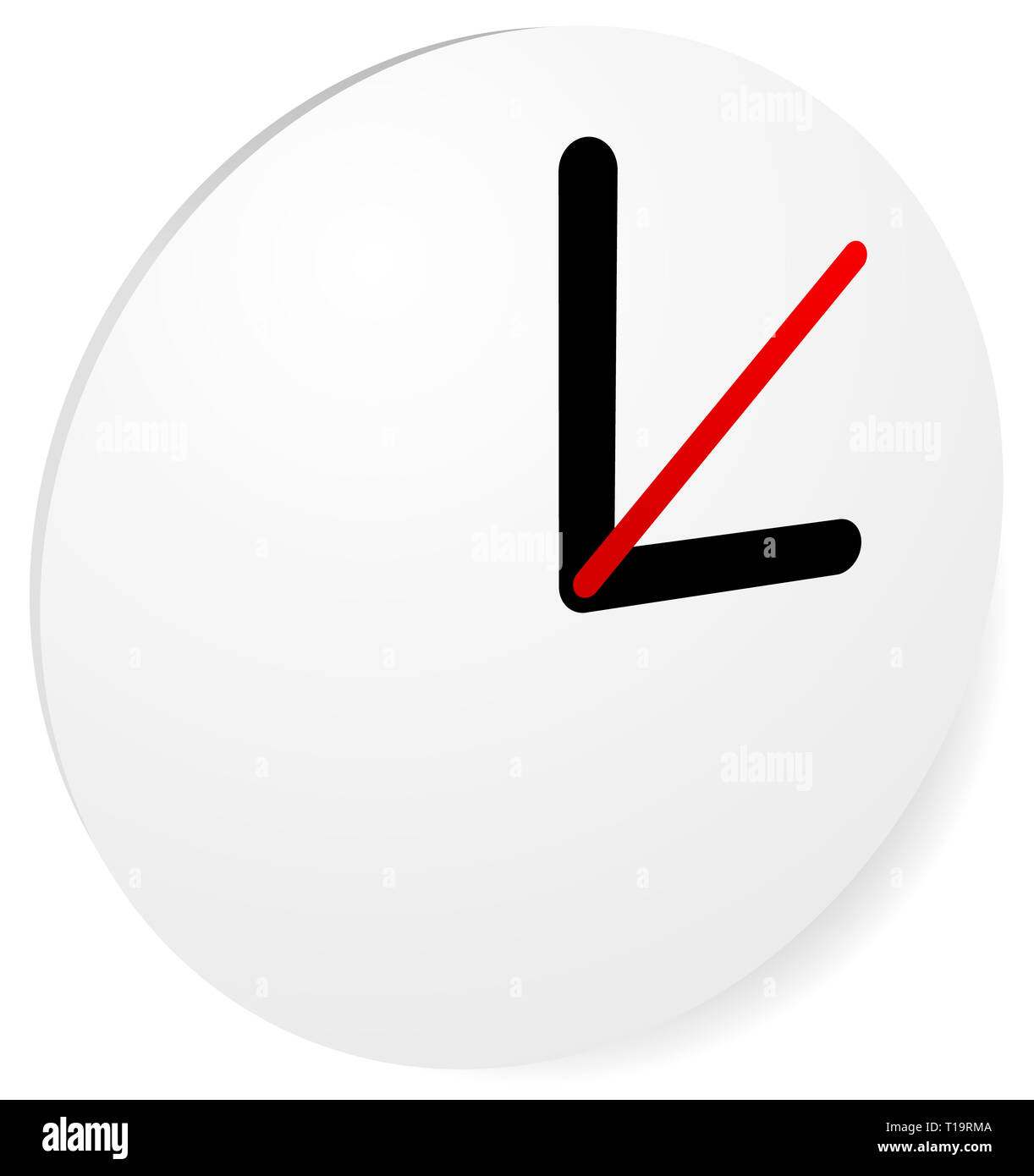 La grafica di clock, orologio icona. Orologio modificabile con ore, minuti  e secondi i puntatori. Tempo, pianificare i concetti di solidità Foto stock  - Alamy