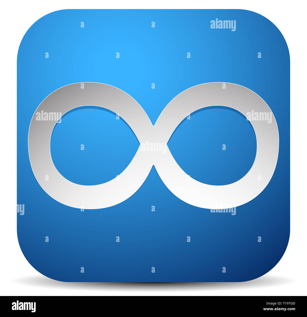 Simbolo di infinito. Eeverlasting, infinita o ciclo di temi di continuità. Foto Stock