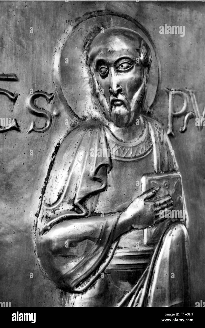 La religione, il cristianesimo, saint paul, rilievo, paliotto dell'altare maggiore, 1130, San Nicola chiesa collegiata, Monastero di Comburg, Additional-Rights-Clearance-Info-Not-Available Foto Stock