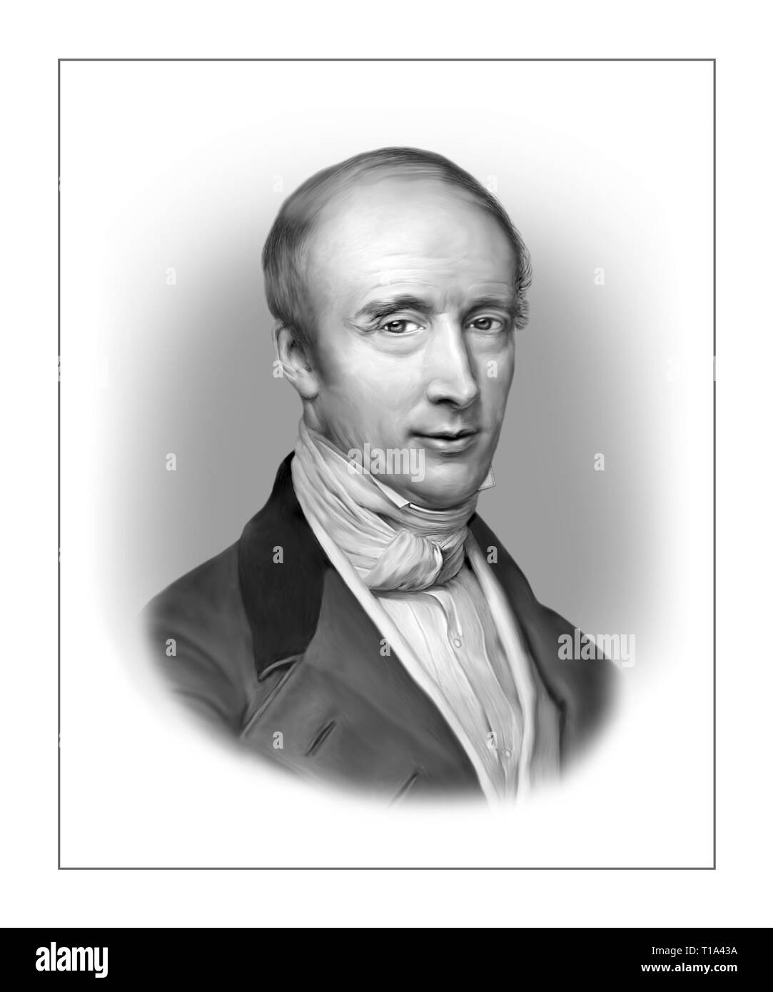 Augustin Louis Cauchy 1789-1857 matematico francese fisico Foto Stock
