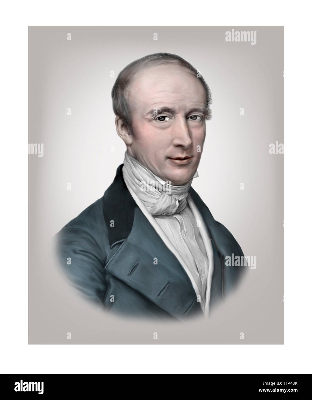 Augustin Louis Cauchy 1789-1857 matematico francese fisico Foto Stock