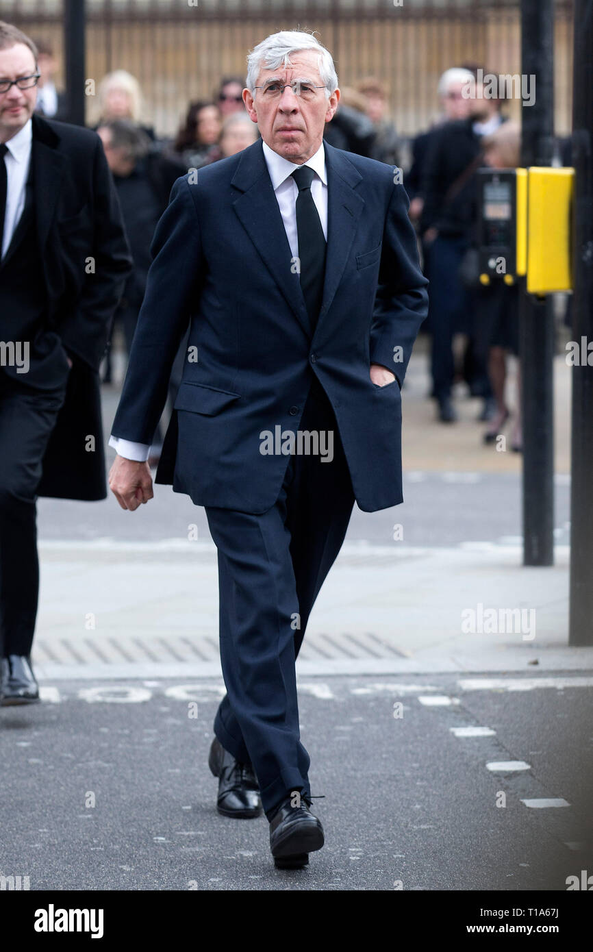 Jack Straw in Westminster, Londra, 24, 3, 2014. Foto Stock