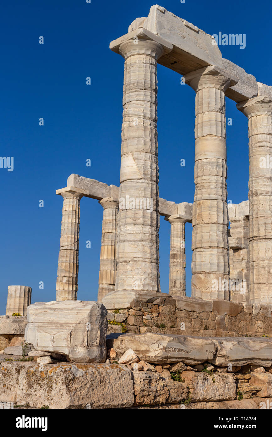 Rovine ot il tempio di Poseidone, G Foto Stock
