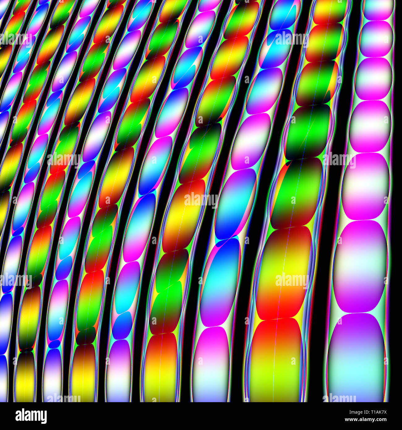 I cerchi colorati e punti eseguire una immagine perspectic Foto Stock