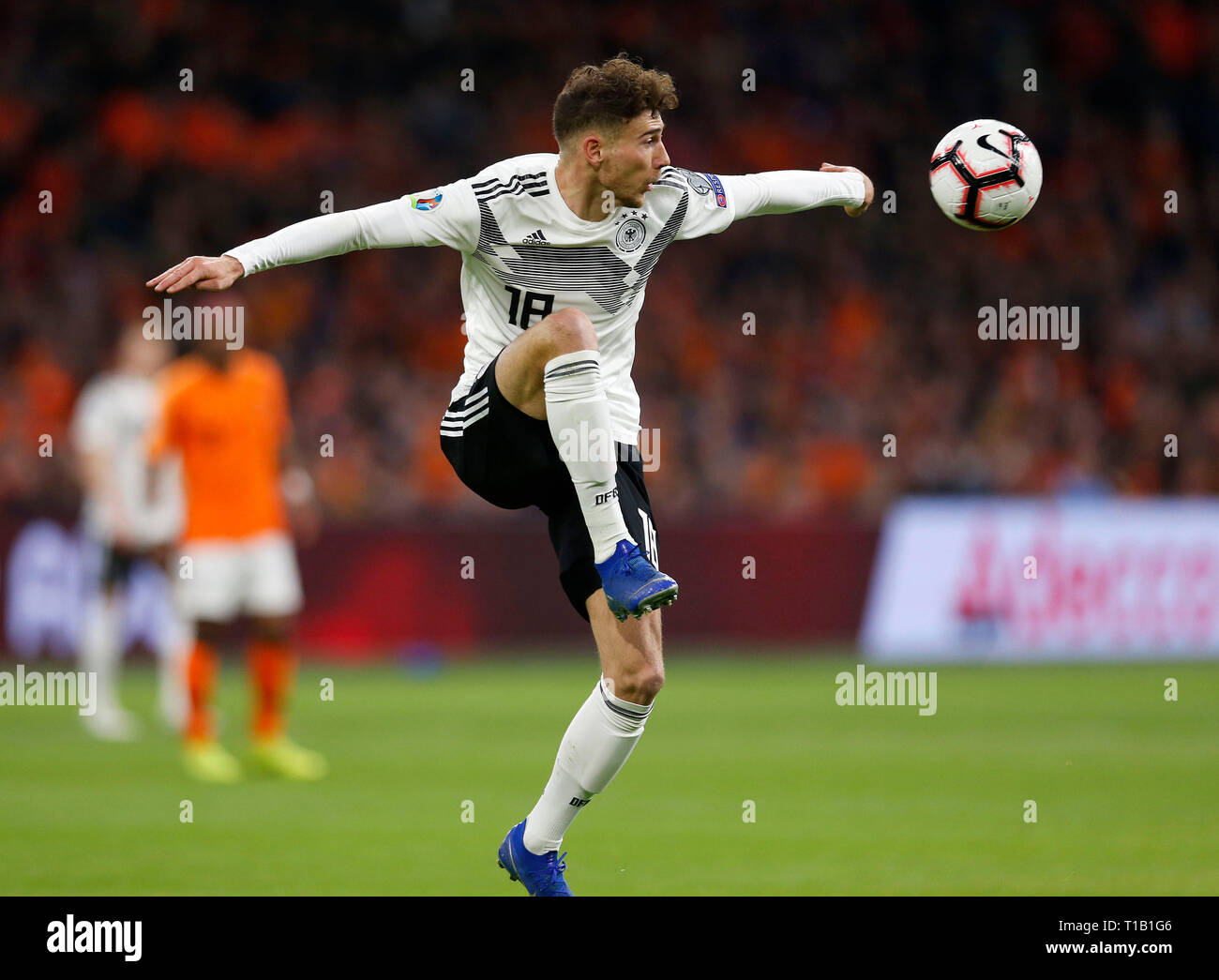 Amsterdam, Paesi Bassi. 24 mar 2019. La UEFA qualificazioni europee, Paesi Bassi vs. Germania 2-3 il 24.03. 2019 in Johan Cruijff - Arena di Amsterdam Leon GORETZKA (GER) Foto: Norbert Schmidt, Duesseldorf Credito: norbert schmidt/Alamy Live News Foto Stock