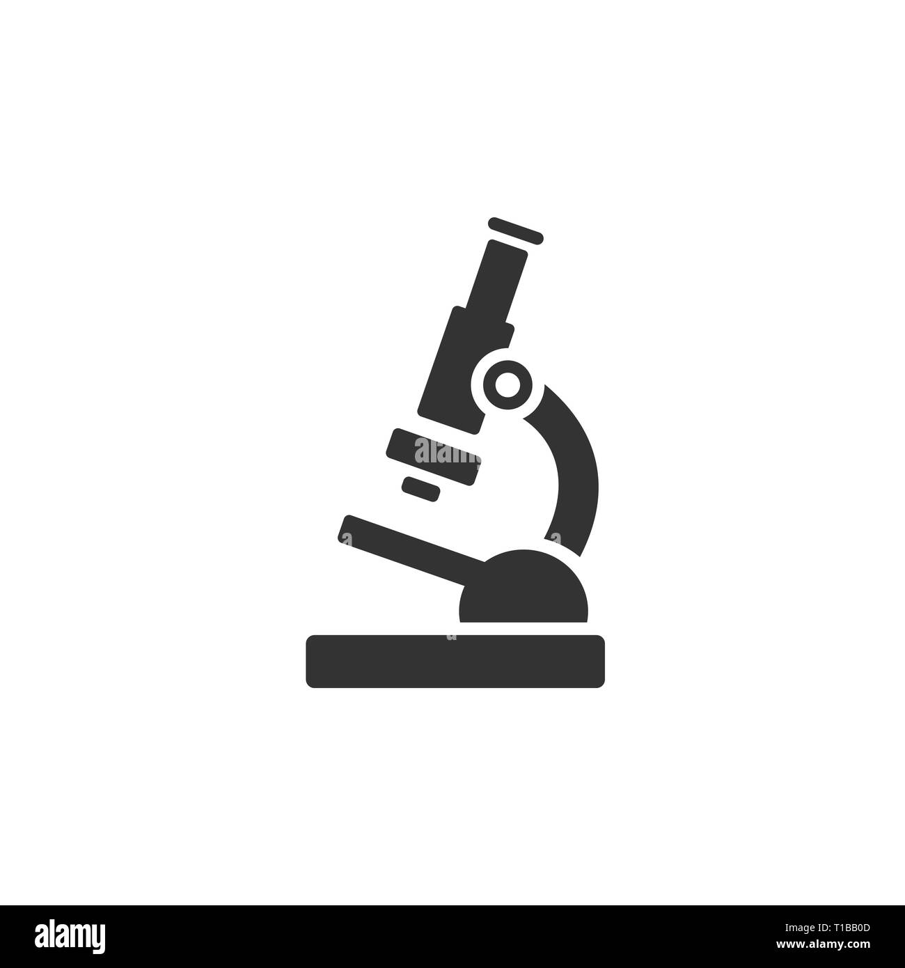 Icona del microscopio. La scienza e la ricerca. Isolato illustrazione vettoriale Illustrazione Vettoriale