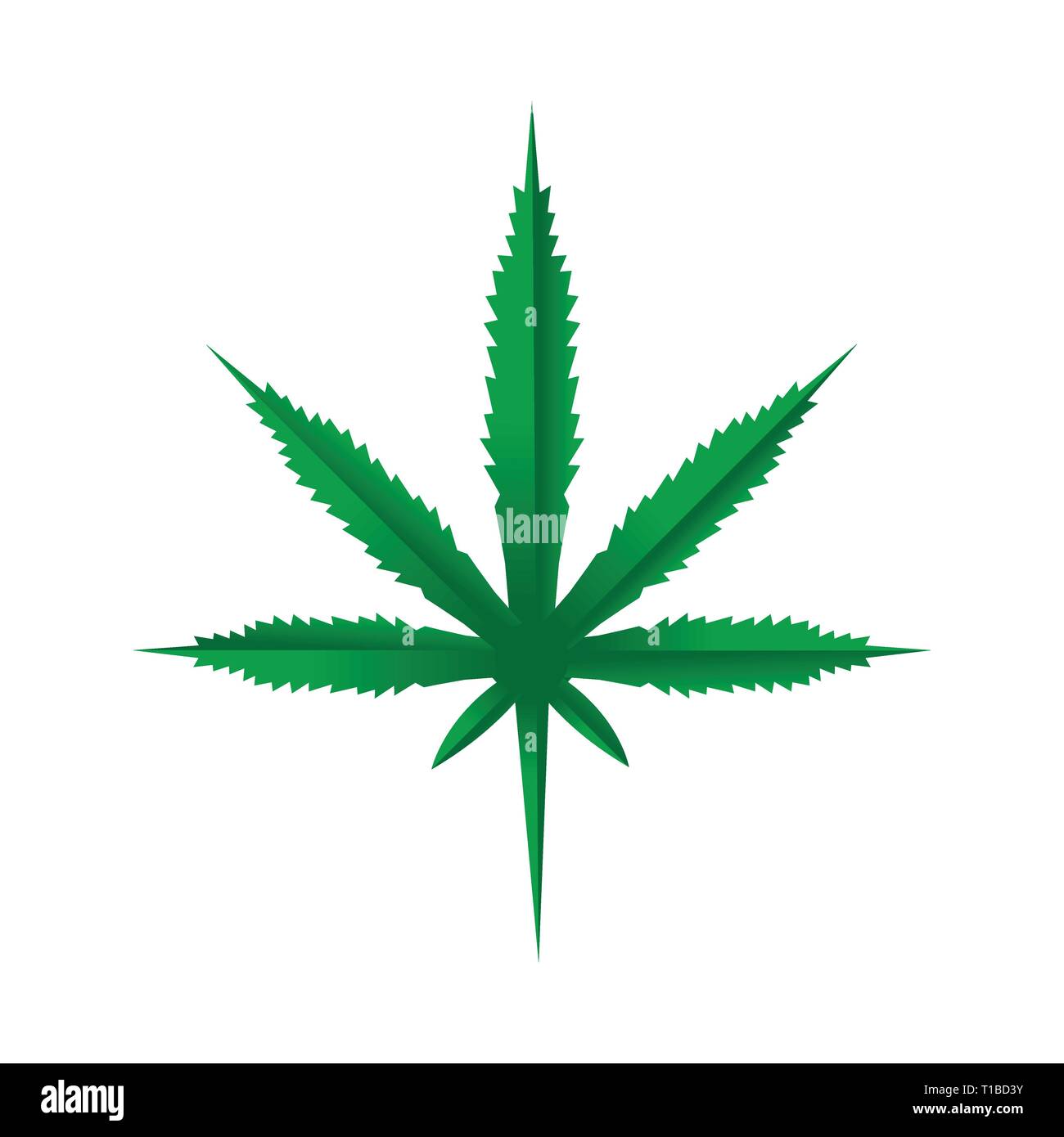 La Cannabis Marijuana Weed geometrica simbolo vettore Logo grafico del modello di progettazione Illustrazione Vettoriale