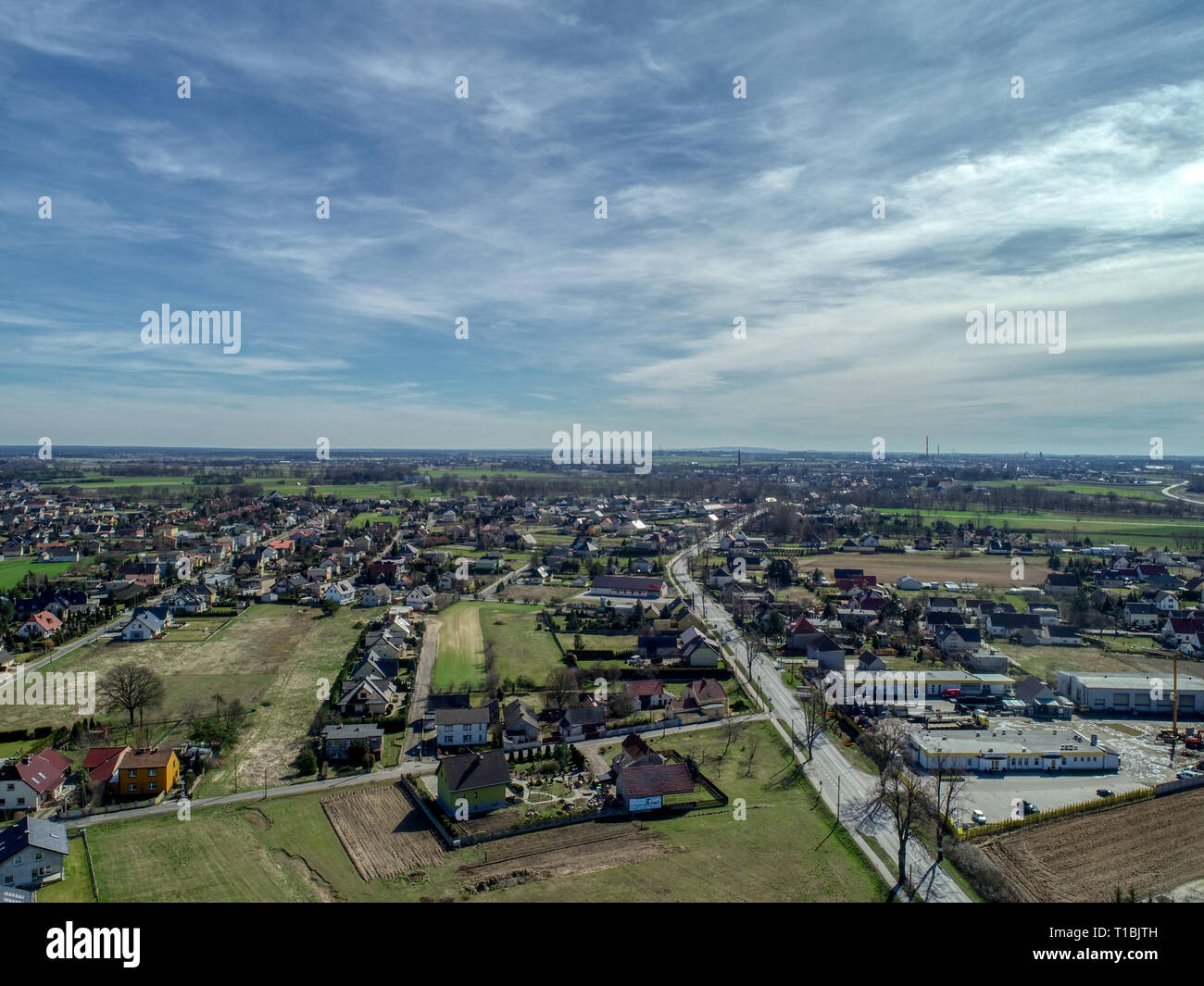 Czarnowąśy dal di sopra con Inspire 2 x5s dji Foto Stock