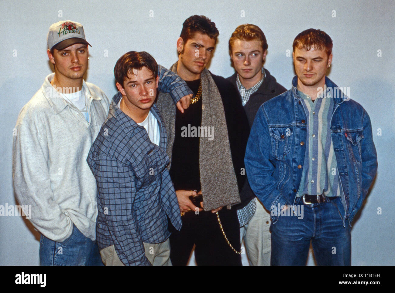 Marienhof, Fernsehserie, Deutschland 1992 - 2011, Gaststars inder 500. Folge: die Boygroup 'Boyzone' Foto Stock