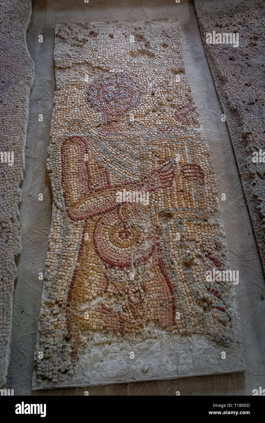 Thalassa Sea (DIO) mosaico nella chiesa degli Apostoli (Madaba), Giordania Medio Oriente Foto Stock