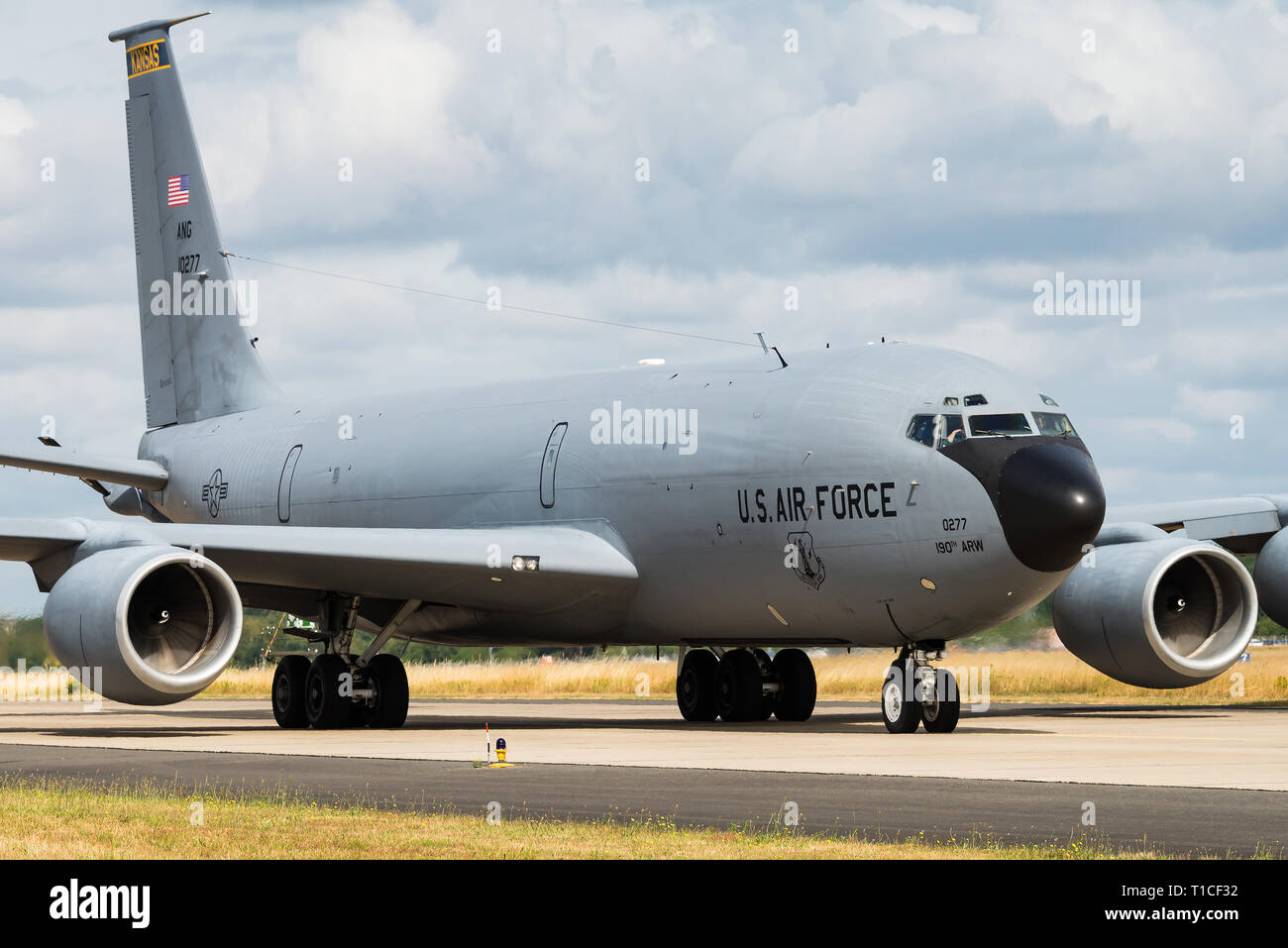 Un Boeing KC-135 Stratotanker antenna aerei di rifornimento dall'Air National Guard della United States Air Force. Foto Stock