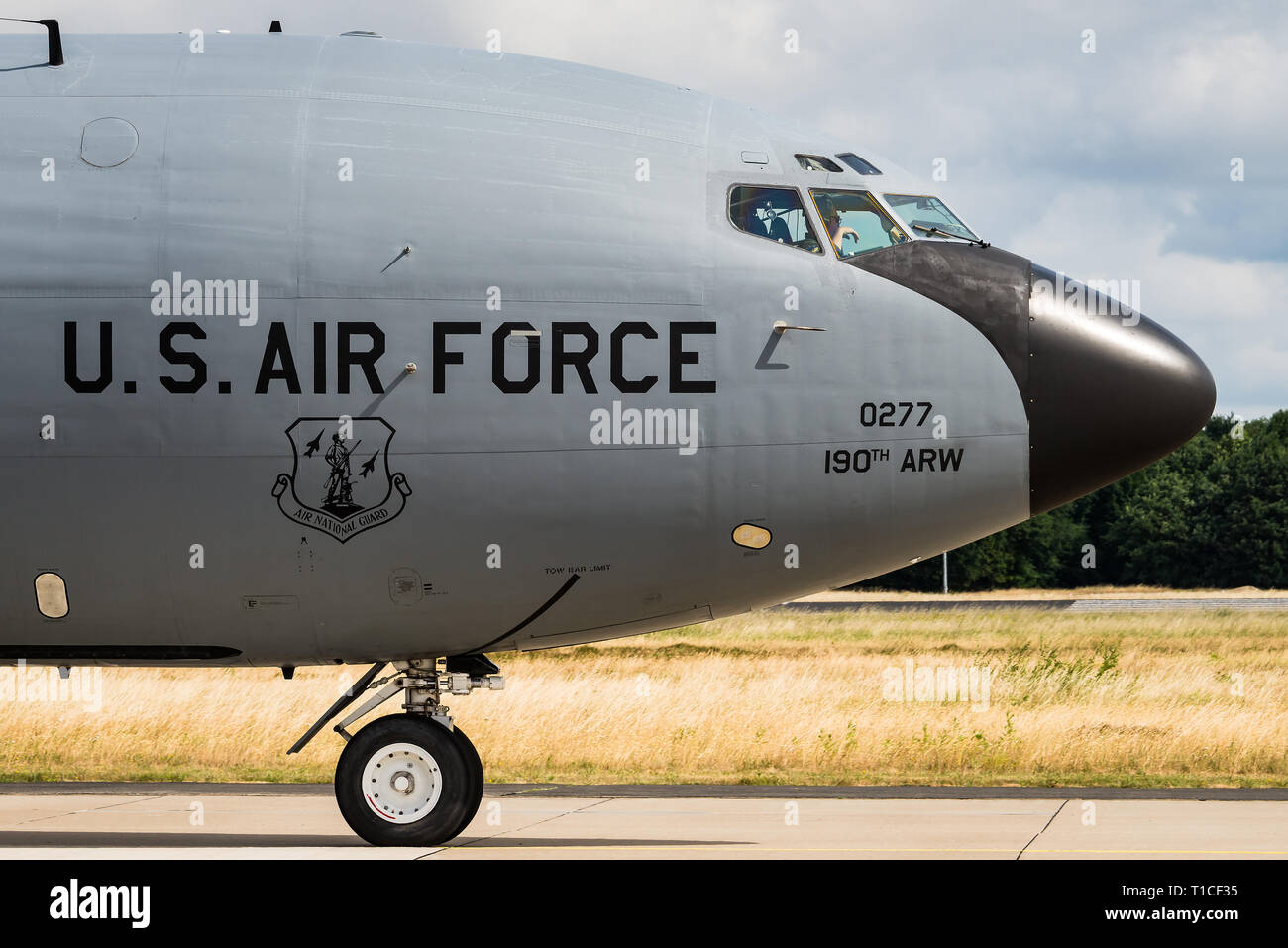 Un Boeing KC-135 Stratotanker antenna aerei di rifornimento dall'Air National Guard della United States Air Force. Foto Stock