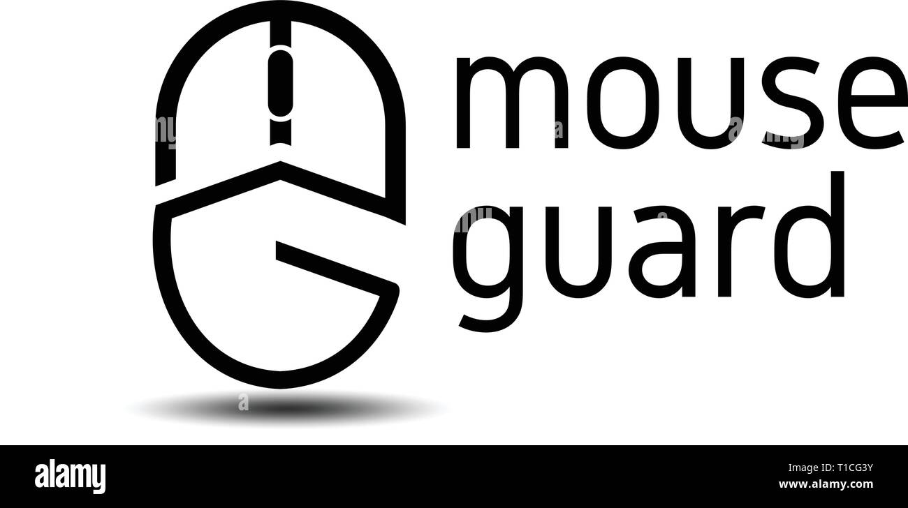 Mouse logo di guardia Illustrazione Vettoriale