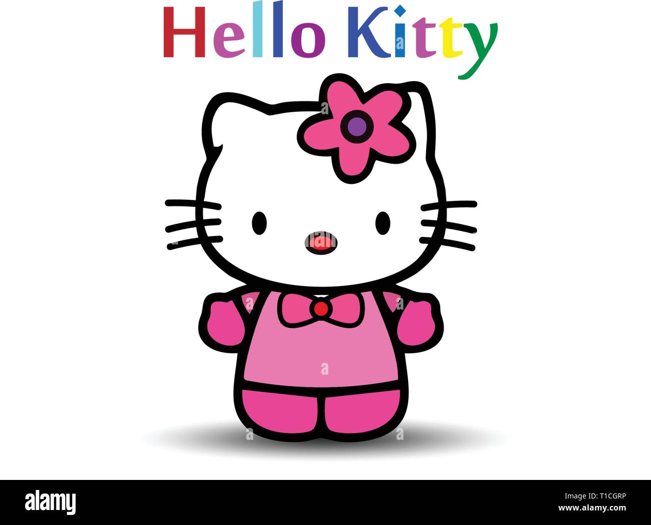 Hello kitty logo Illustrazione Vettoriale