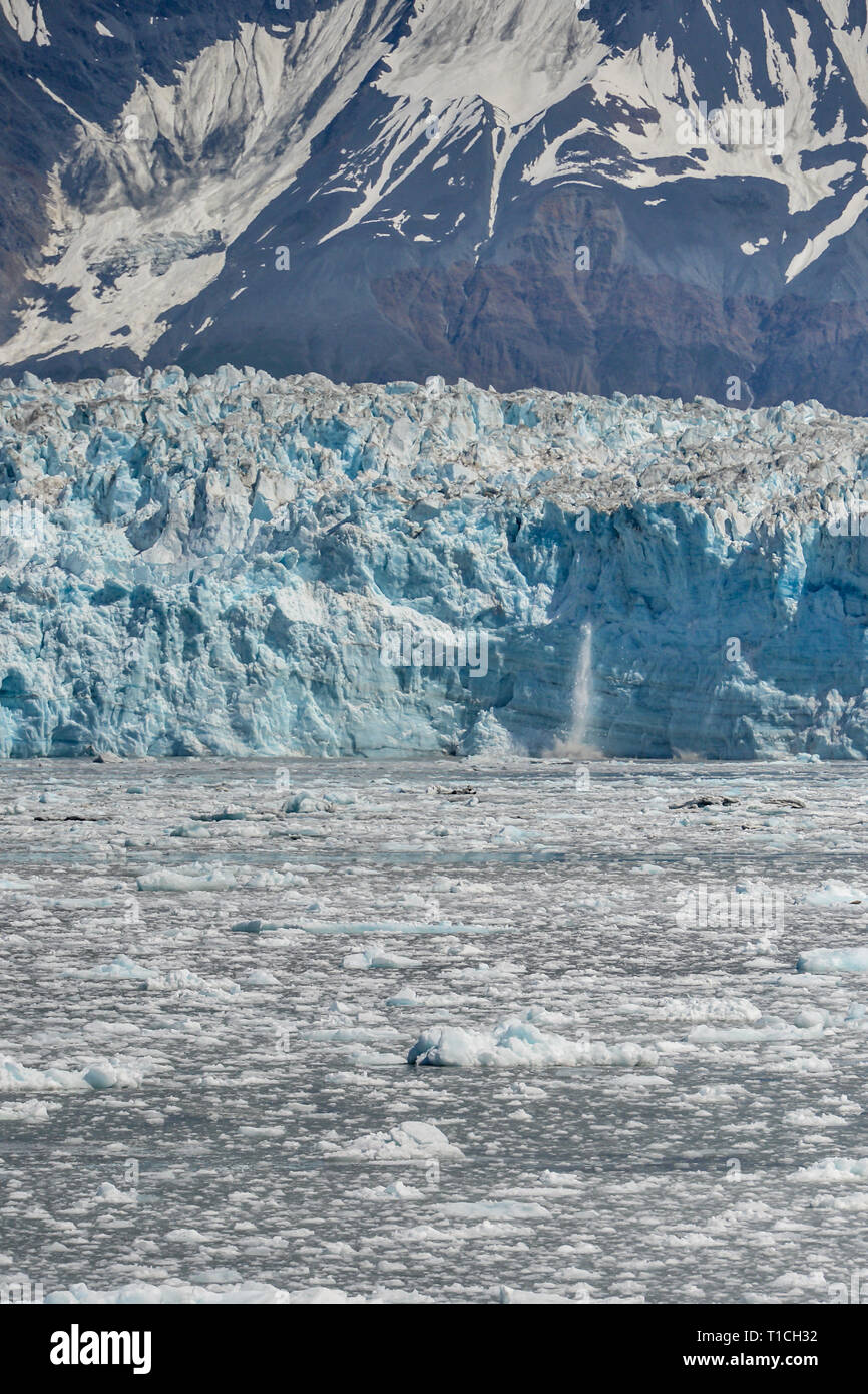Splendido scenario dell'Alaska. Ghiacciaio Hubbard. Foto Stock