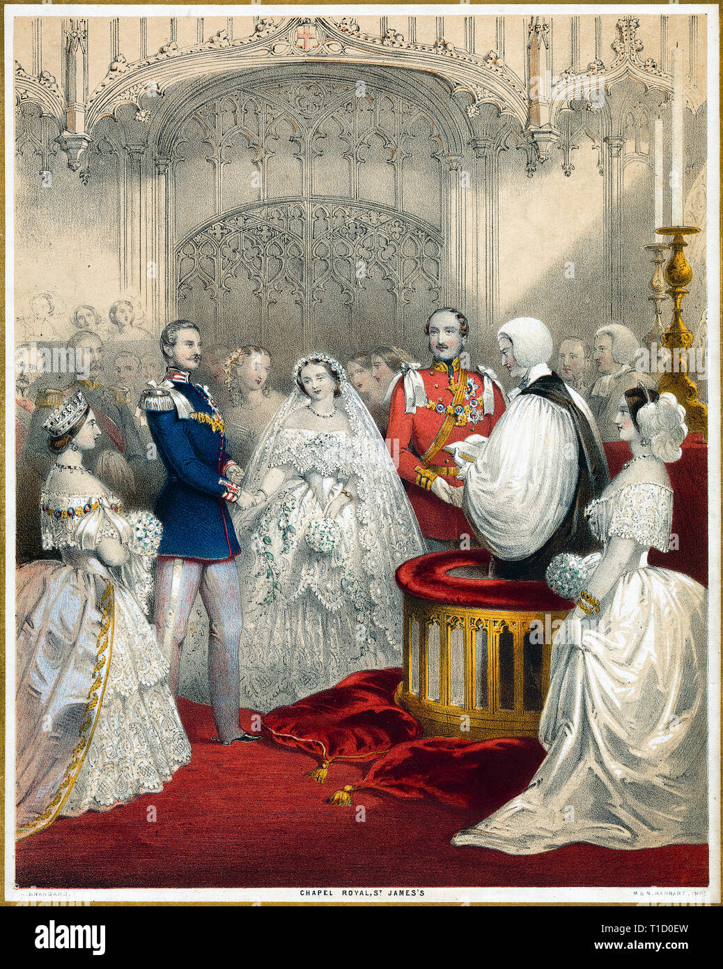 Matrimonio di Re Federico Guglielmo III e Regina Vittoria di Prussia, 1858 Foto Stock