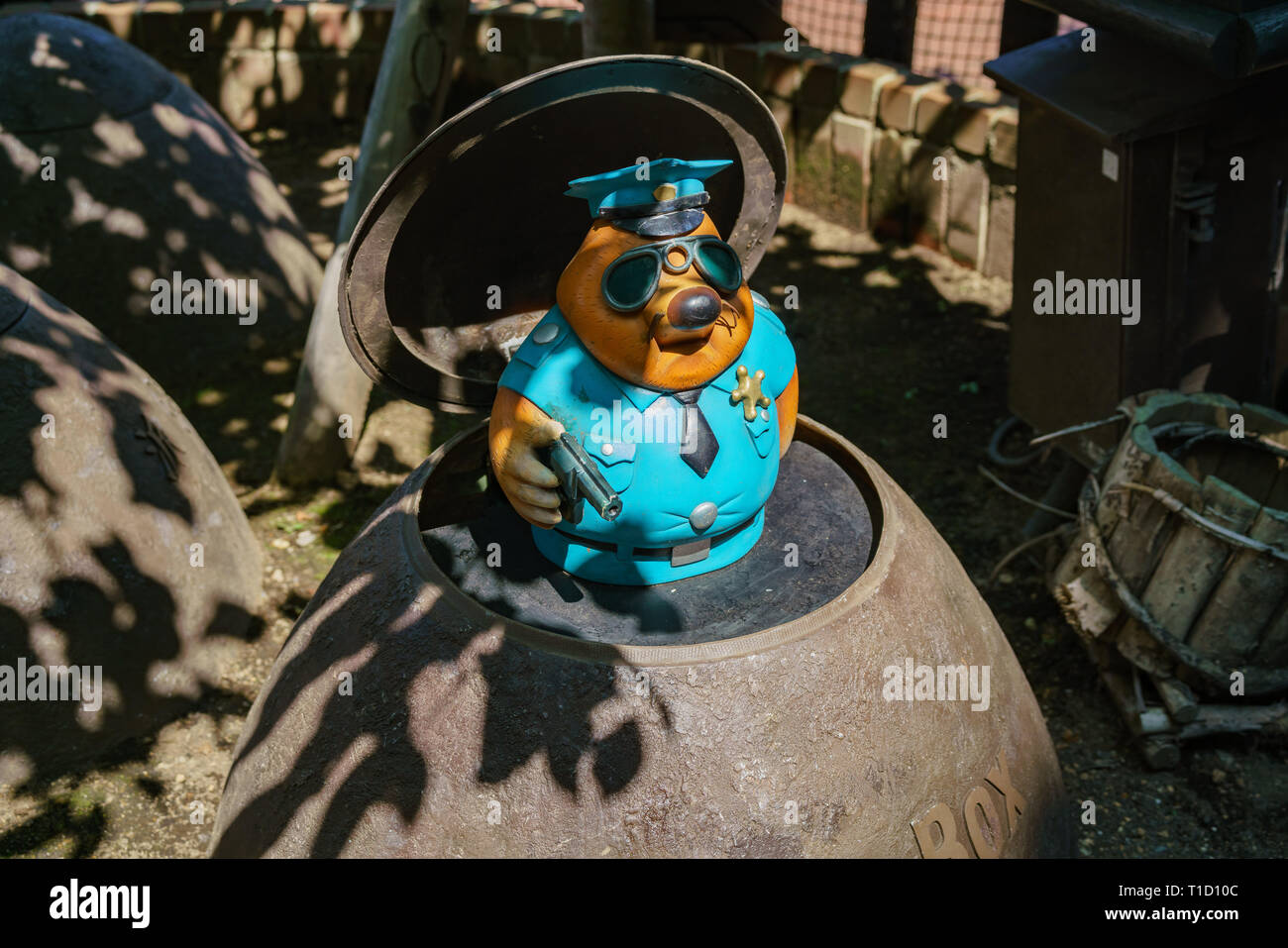 Hokkaido, 6 agosto: Statua di polizia nell'Shiroi Koibito Park il Ago 6, 2017 a Hokkaido, Giappone Foto Stock