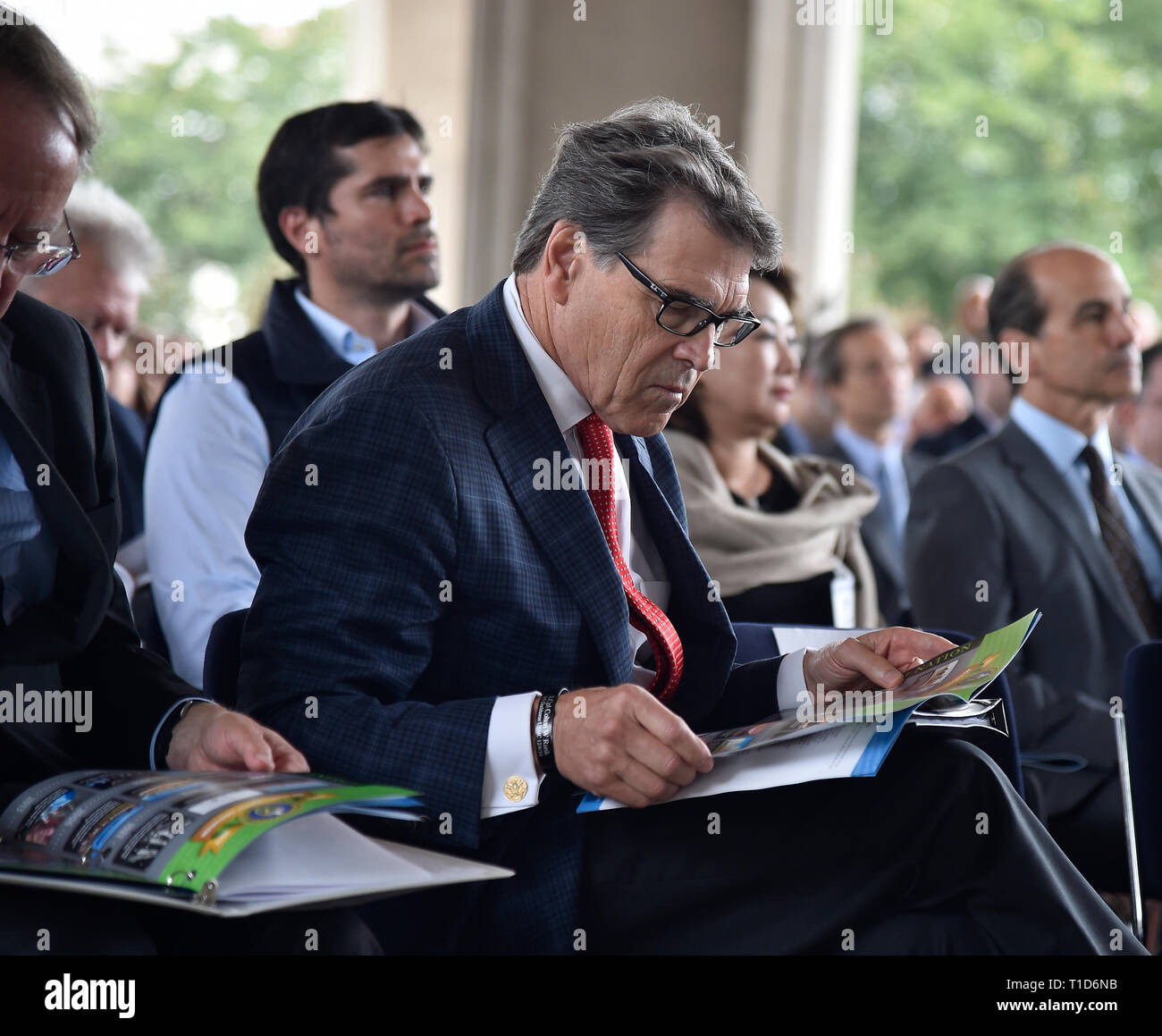 Dipartimento di Energia il quarantesimo anniversario cerimonia con il Segretario Rick Perry, tenutasi il 11 ottobre 2017. Foto Stock