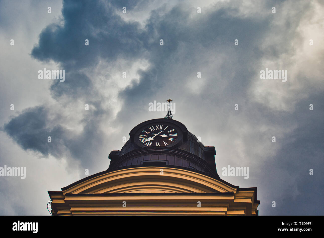 La Grande Chiesa Riformata è il più iconico Edificio di Debrecen, Ungheria. Foto Stock