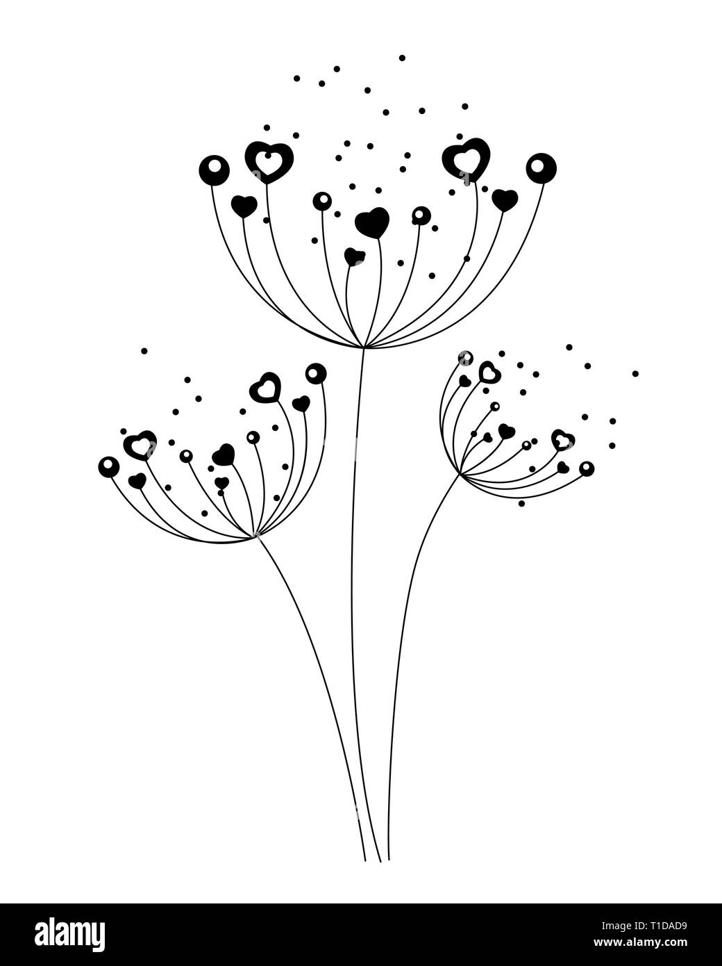 Abstract background di tarassaco illustrazione vettoriale EPS10 Illustrazione Vettoriale