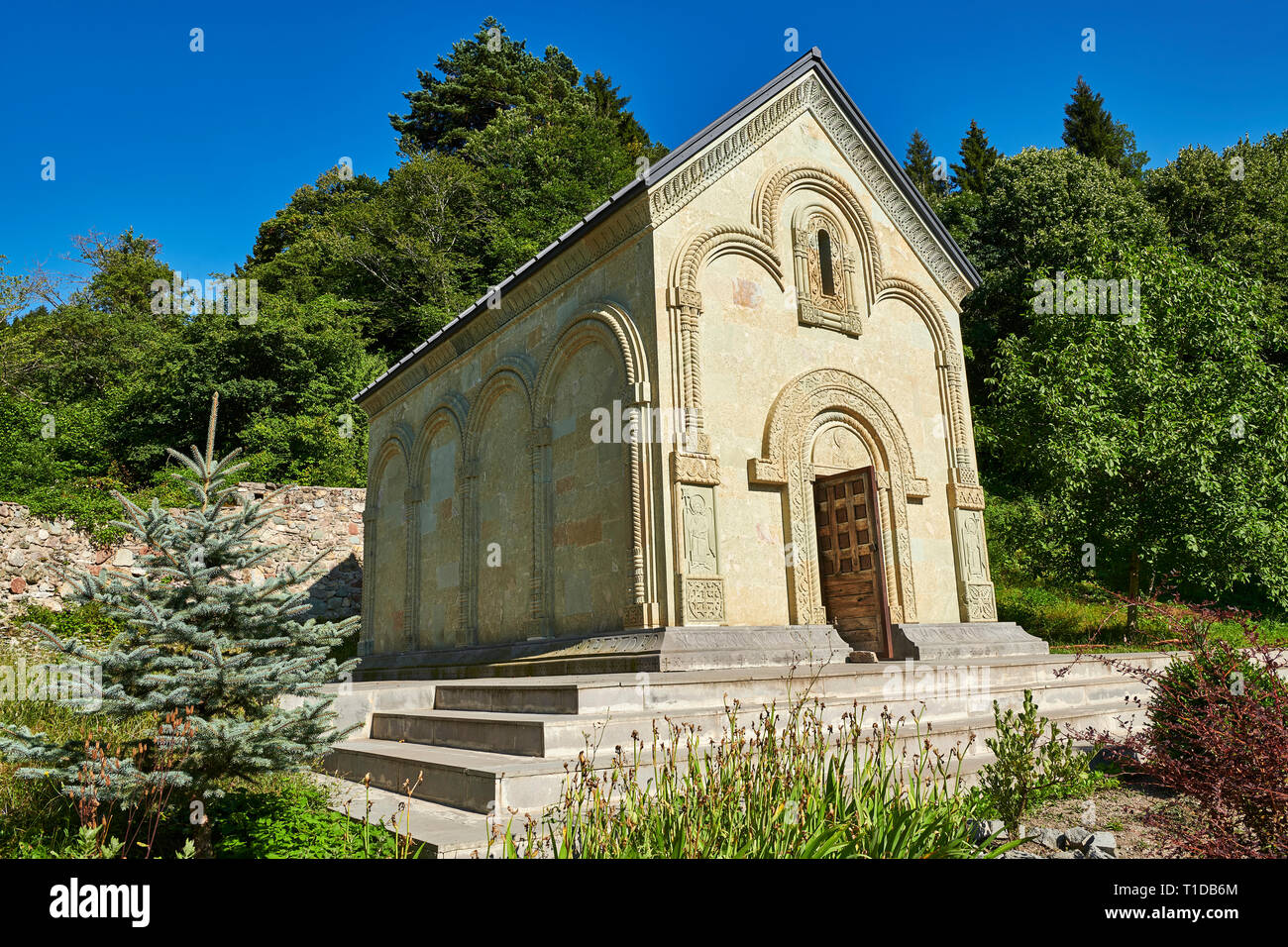 Le foto e le immagini della cappella nel centro storico medievale monastero Kintsvisi Ortodossa Georgiana Monastero Complesso Shida Kartli Regione, Georgia (coun Foto Stock