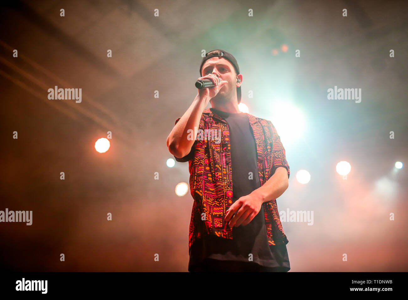 Bologna, Italia. 24 Mar, 2019. Vincitore della scorsa edizione del fattore X-Italia, Anastasio è in giro per il paese con il suo primo tour nei principali club italiani. Credito: Luigi Rizzo/Pacific Press/Alamy Live News Foto Stock