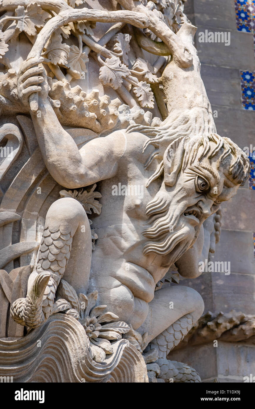 Pena Palace. Il palazzo è un sito Patrimonio Mondiale dell'UNESCO e una delle sette meraviglie del Portogallo. Sintra, Portogallo Foto Stock