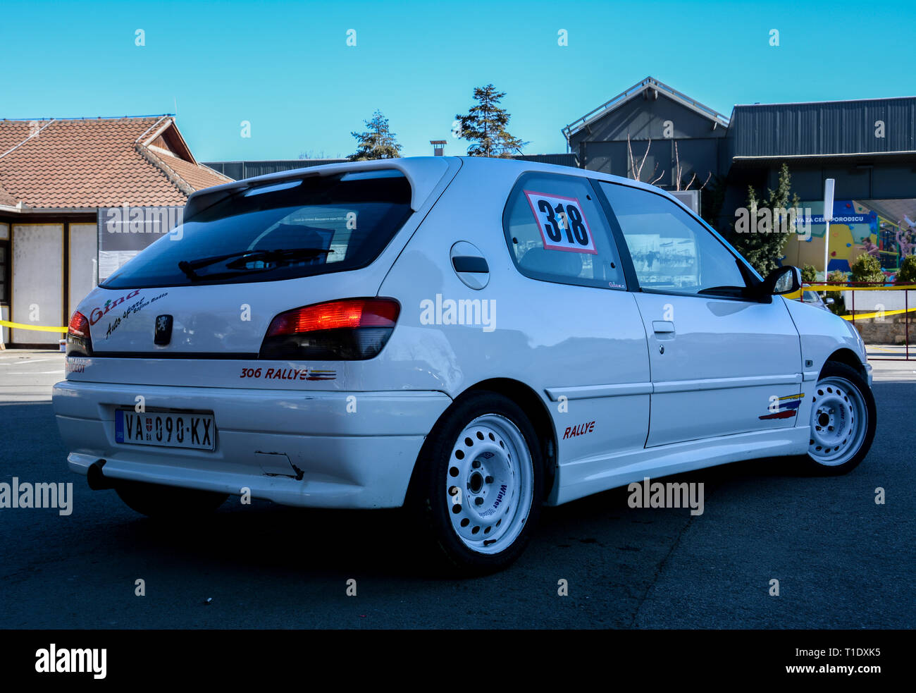 Autoslalom Sajmski 2019 - Peugeot 306 rally Foto Stock