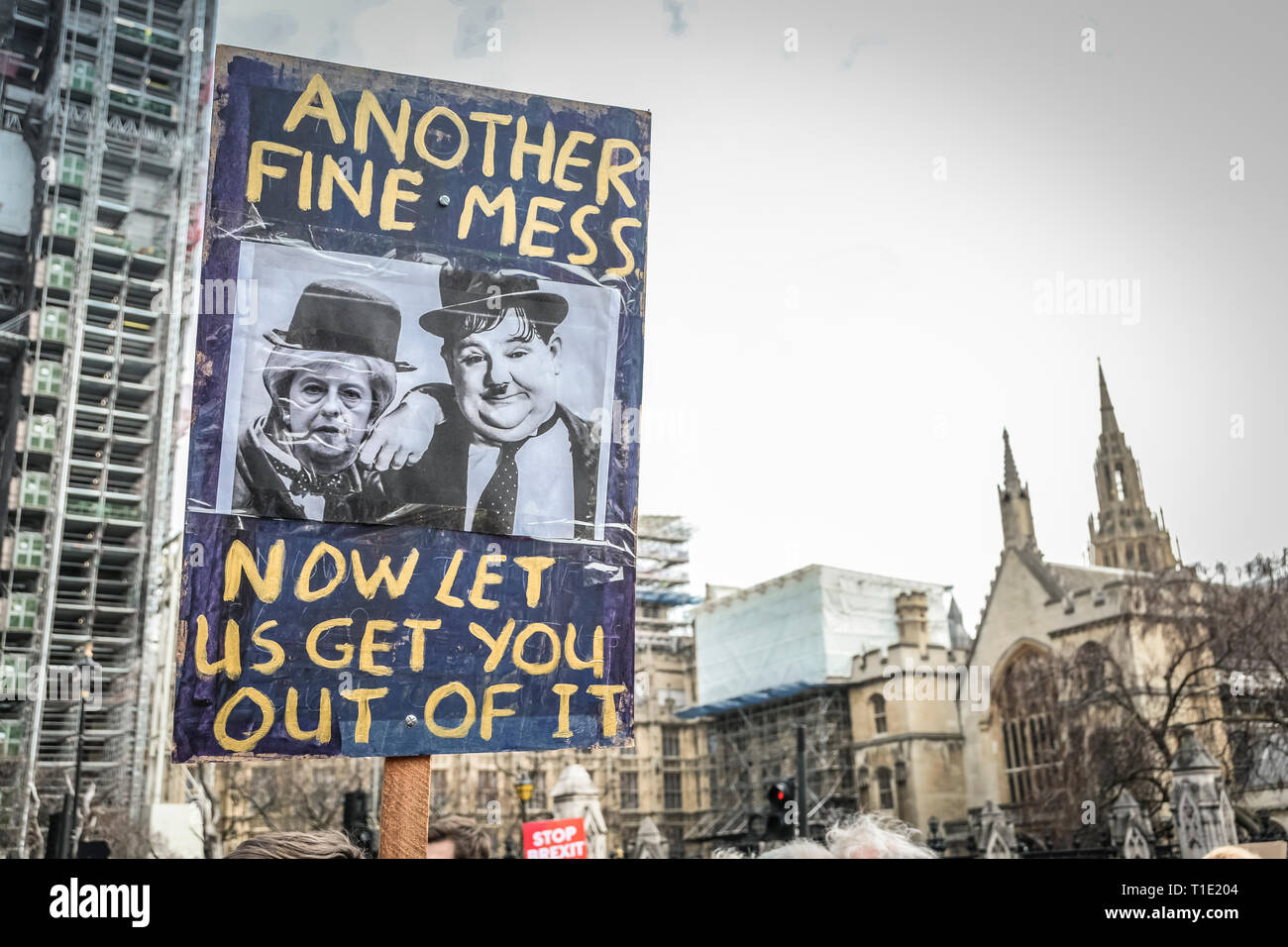 Londra, Inghilterra, Regno Unito. Il 23 marzo 2019. Voto popolare anti Brexit marcia di protesta Foto Stock