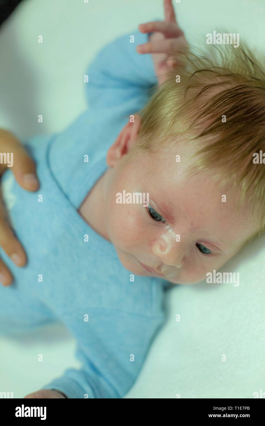 Tre settimane di età bambino. Modello di Rilascio disponibili Foto Stock