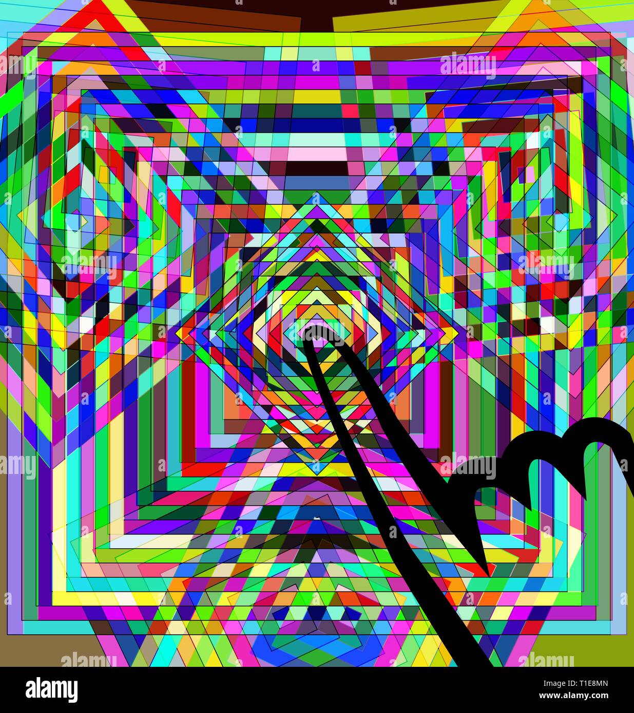 Colore di sfondo immagine dell'abstract pulsante quadrato Illustrazione Vettoriale