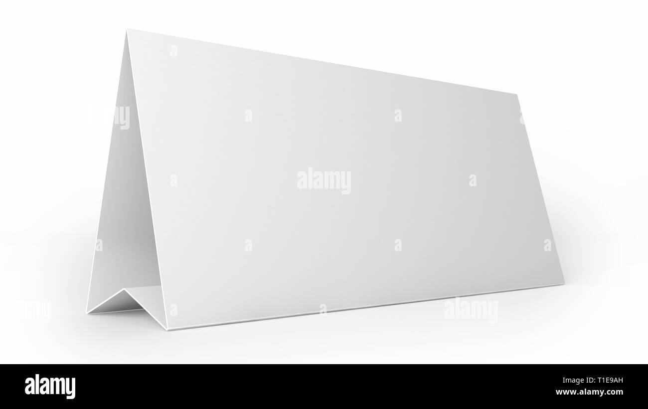 Una tabella di marca tenda card per i ristoranti e la promozione del marchio Foto Stock