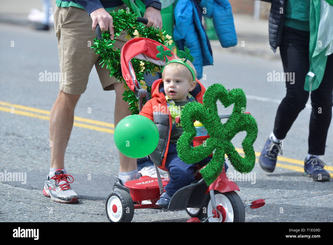 Marzo 24, 2019 - Worcester, Massachuetts, U.S - SAN PATRIZIO è celebrato con un grand parade lungo Park Avenue a Worcester da Irish-American gruppi e una varietà di civica,culturali e organizzazioni educative. (Credito Immagine: © Kenneth Martin/ZUMA filo) Foto Stock