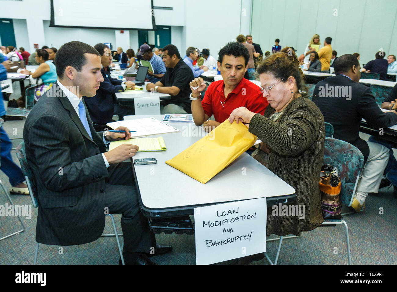 Miami Florida,Miami Dade College,campus,homeowners Legal Assistance Program,free avvocato help,crisi economica,bolla immobiliare,consulenza,fallimento,prestito Foto Stock