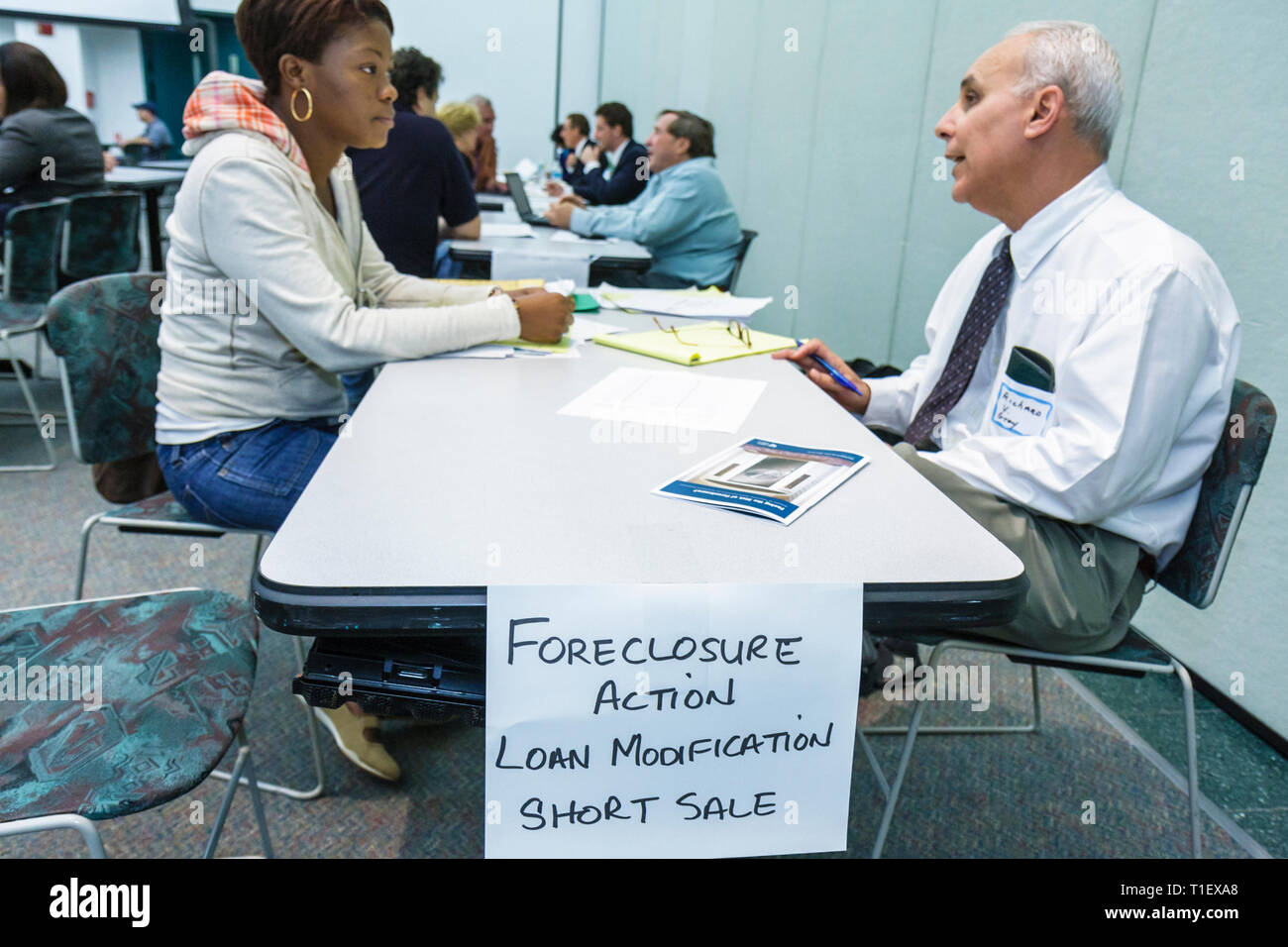 Miami Florida,Miami Dade College,campus,homeowners Legal Assistance Program,free avvocato help,crisi economica,bolla immobiliare,consulenza,prestito modifiche Foto Stock