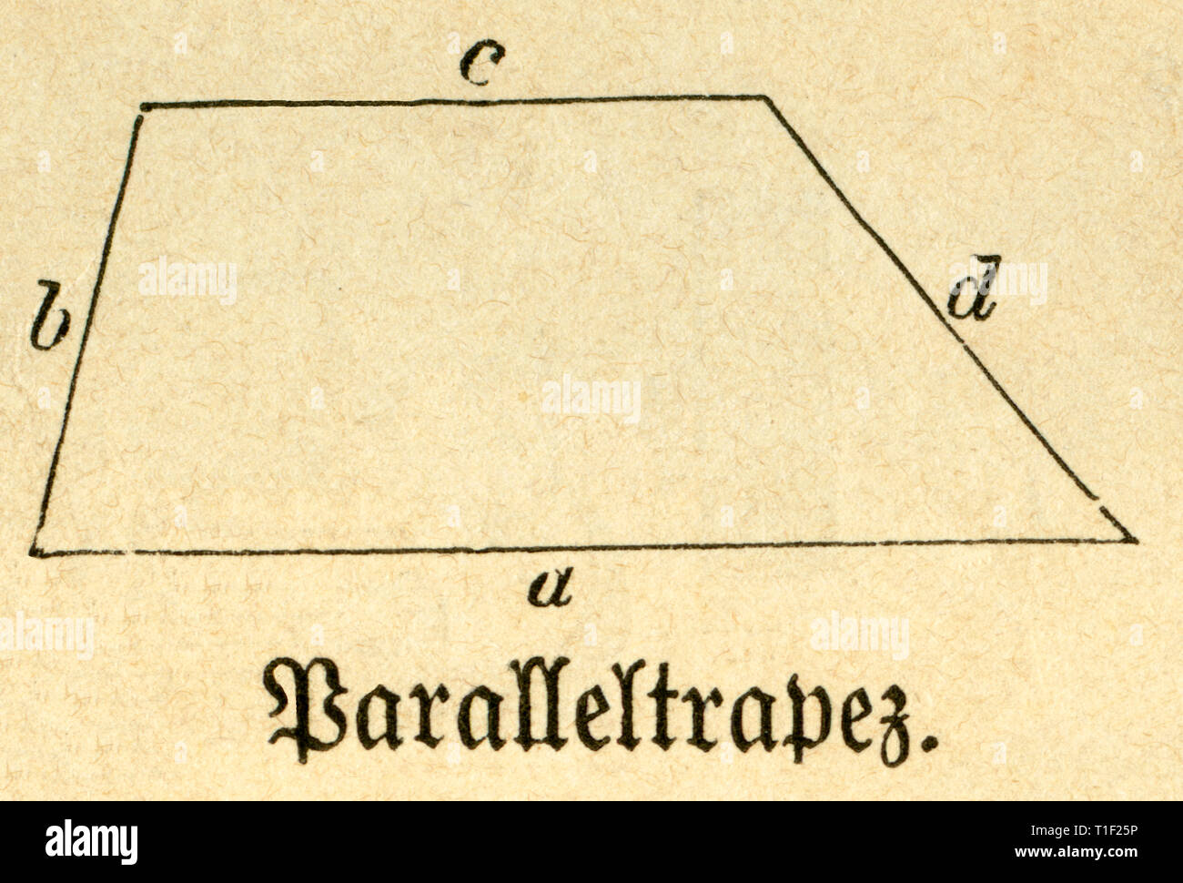 Parallelamente il trapezio, illustrazione da: 'Die Welt in bildern ' (immagini del mondo), pubblicato dal dottor Chr. G. Hottinger in self-publishing, Berlino / Strasburgo, 1881., Additional-Rights-Clearance-Info-Not-Available Foto Stock