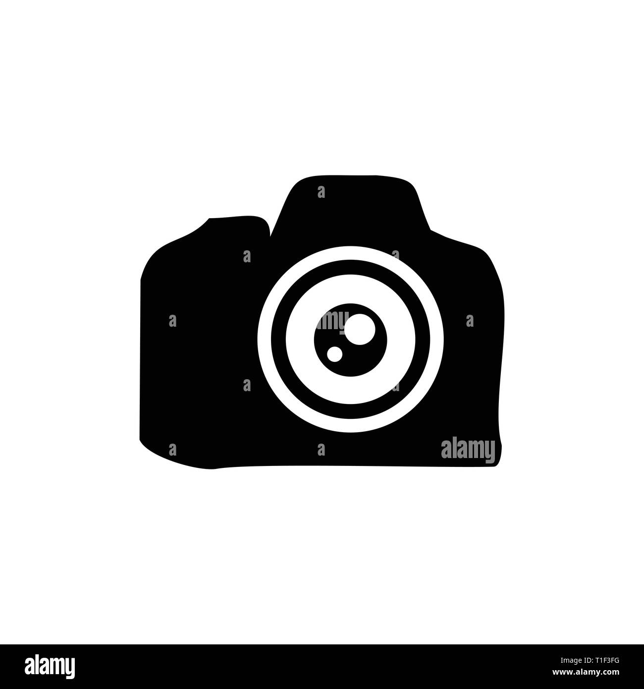 La lente della fotocamera Professional Silhouette simbolo vettore Logo grafico del modello di progettazione Illustrazione Vettoriale