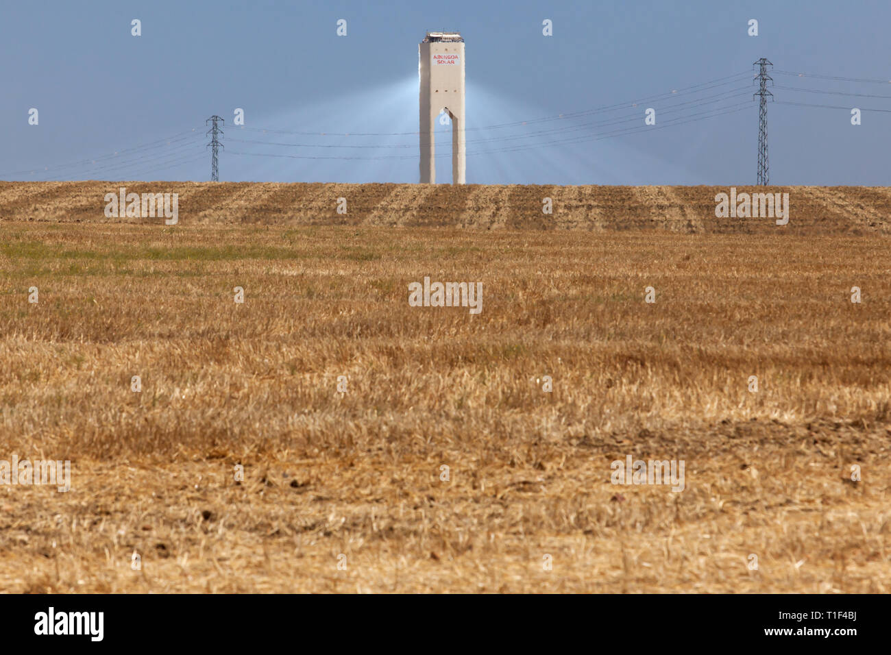 Siviglia - Abengoa Solar Power Plant, utilizzando energia solare concentrata di energia termica. Foto Stock