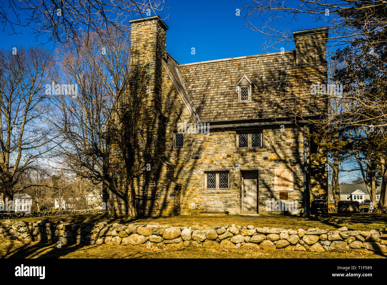 Henry Whitfield House   Guilford, Connecticut, Stati Uniti d'America Foto Stock