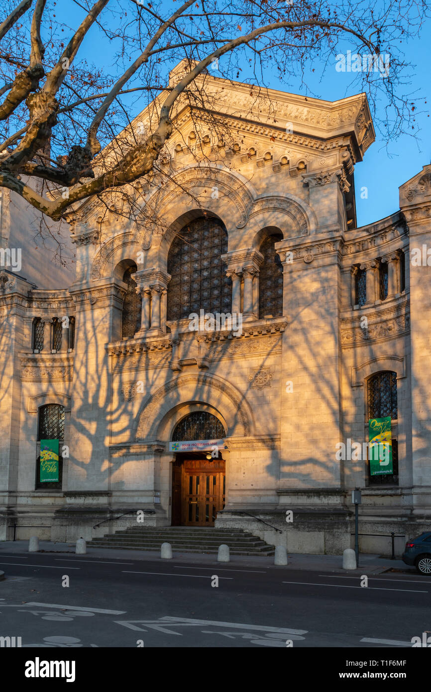 Grand Temple de Lyon, eglise protestante. Lione, Francia Foto Stock