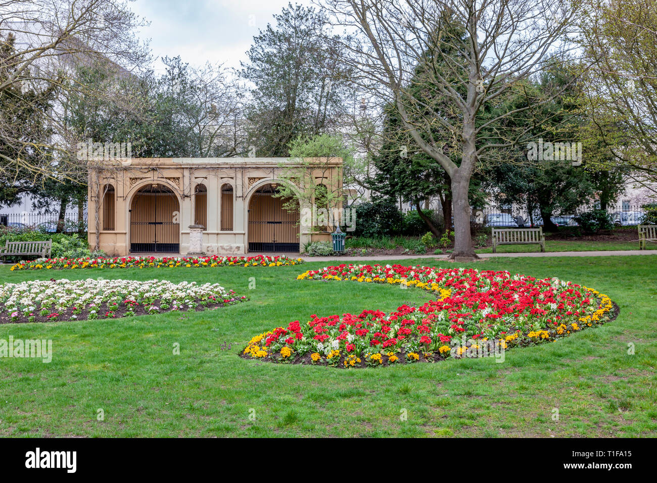 Jephson gardens, Leamington Spa Warwickshire, West Midlands, Regno Unito. Foto Stock