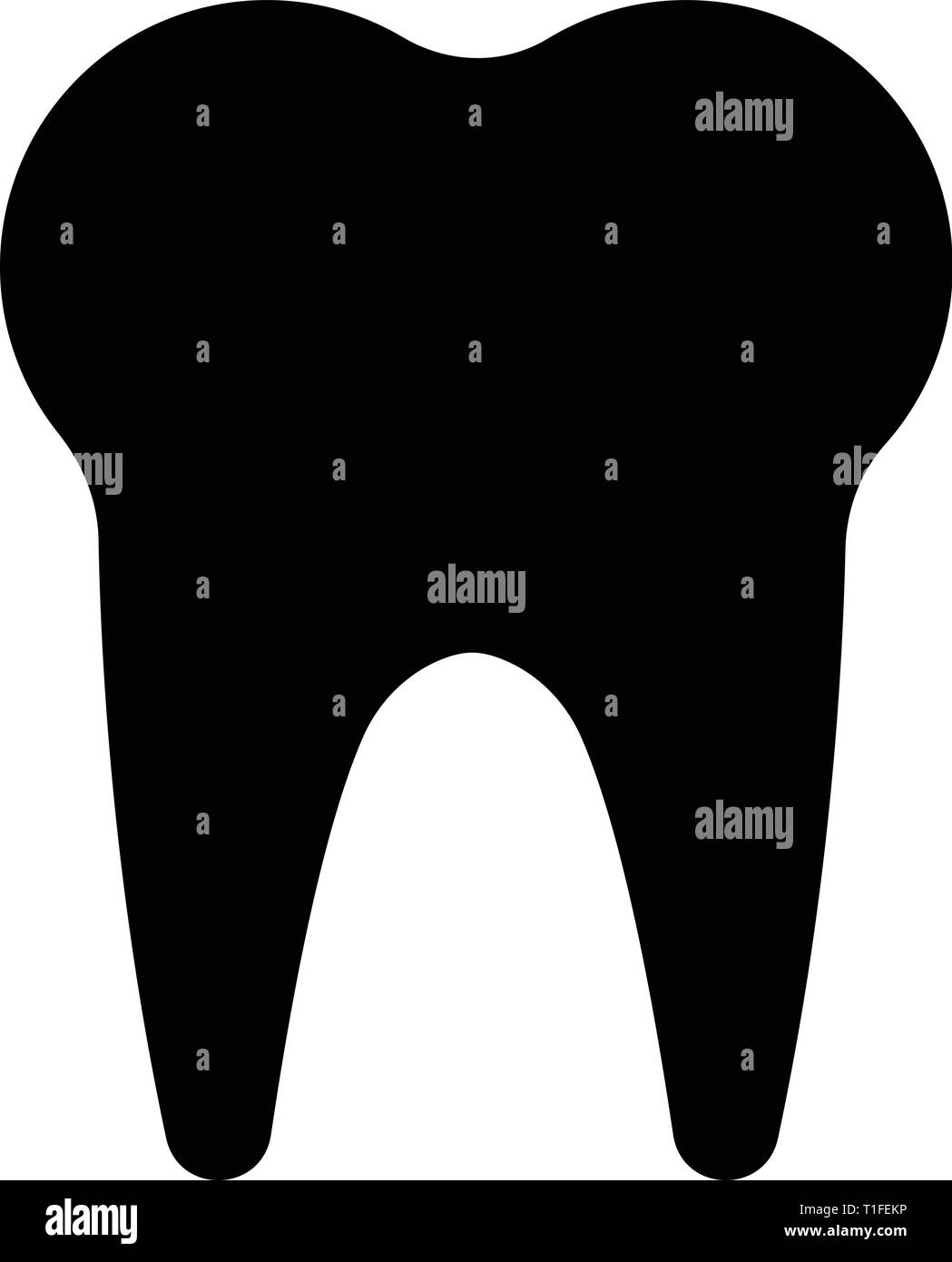 Dente vettore icona Illustrazione Vettoriale