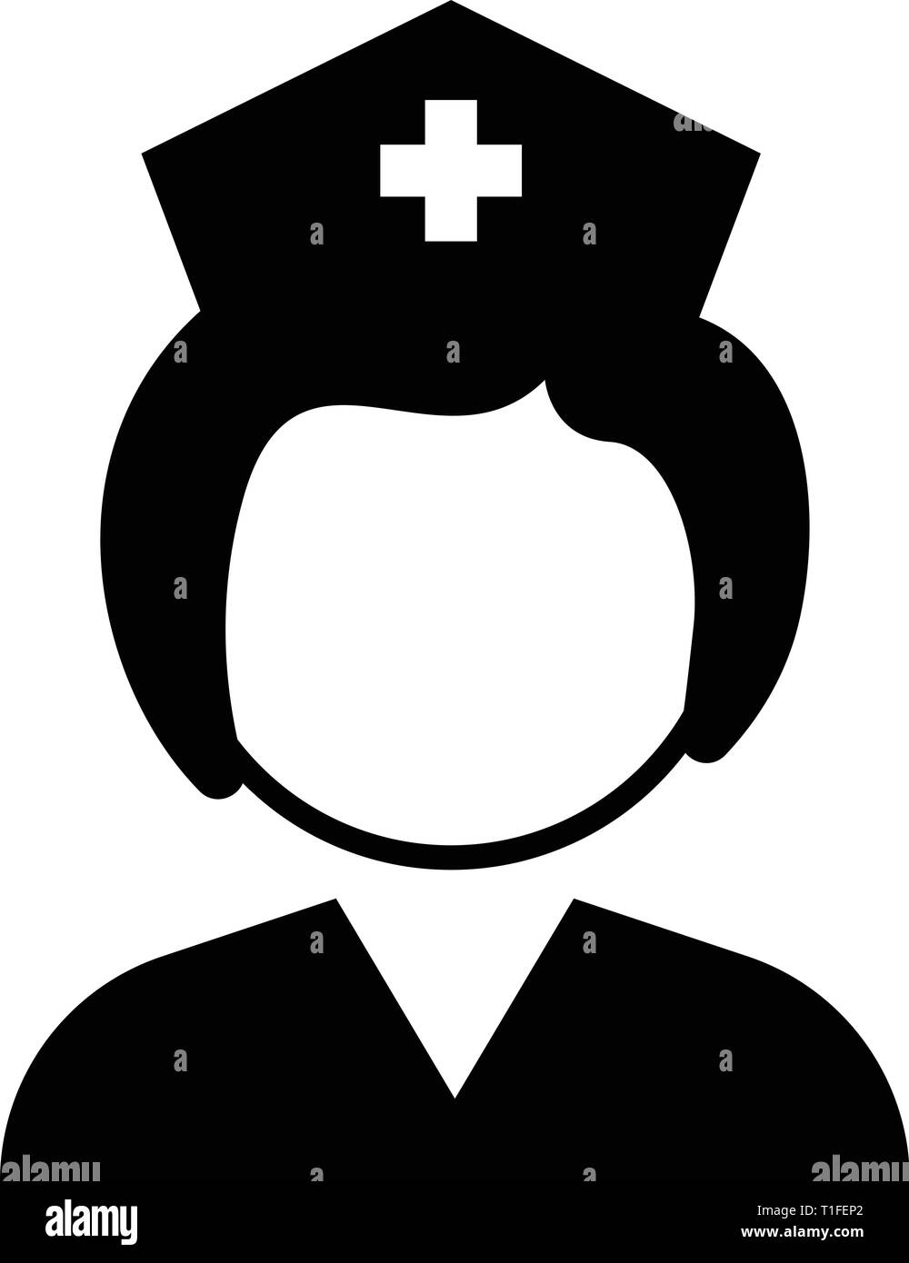 Icona di infermiere vettore Illustrazione Vettoriale