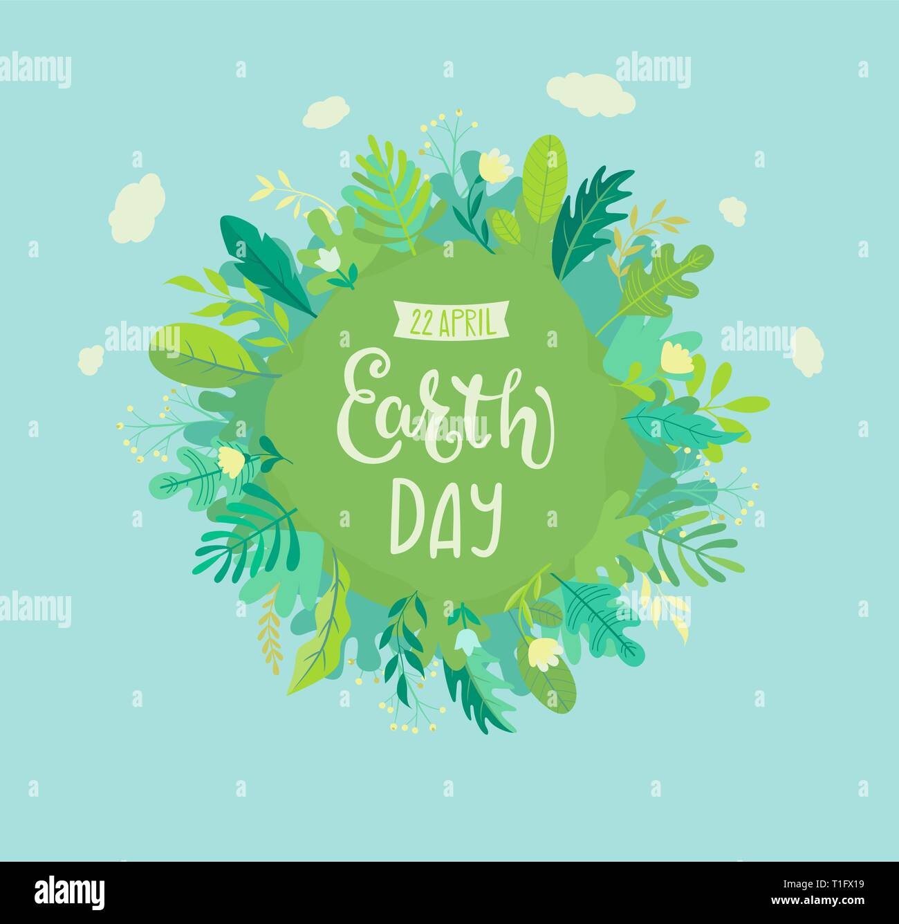 Banner per la Giornata della Terra per ambiente e sicurezza celebrazione. Illustrazione Vettoriale