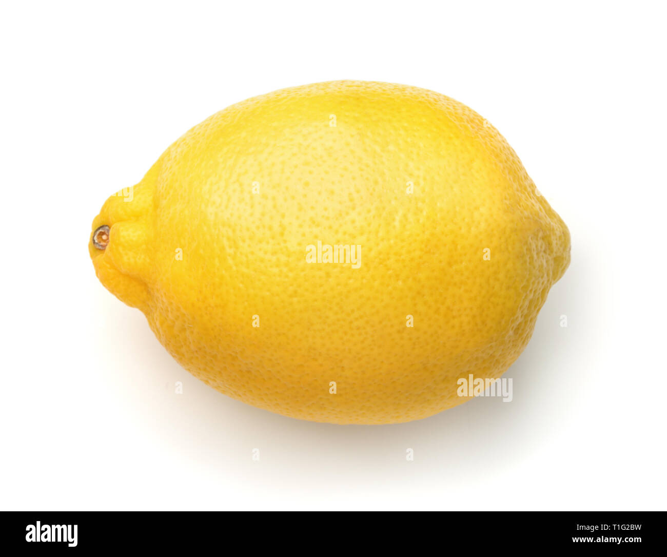 Vista dall'alto di tutto il limone maturo isolato su un bianco Foto Stock