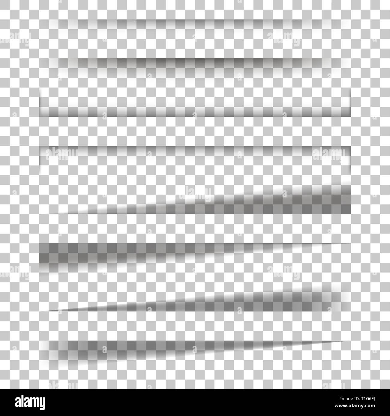Foglio di carta effetto ombra sfondo isolato. Illustrazione Vettoriale Illustrazione Vettoriale