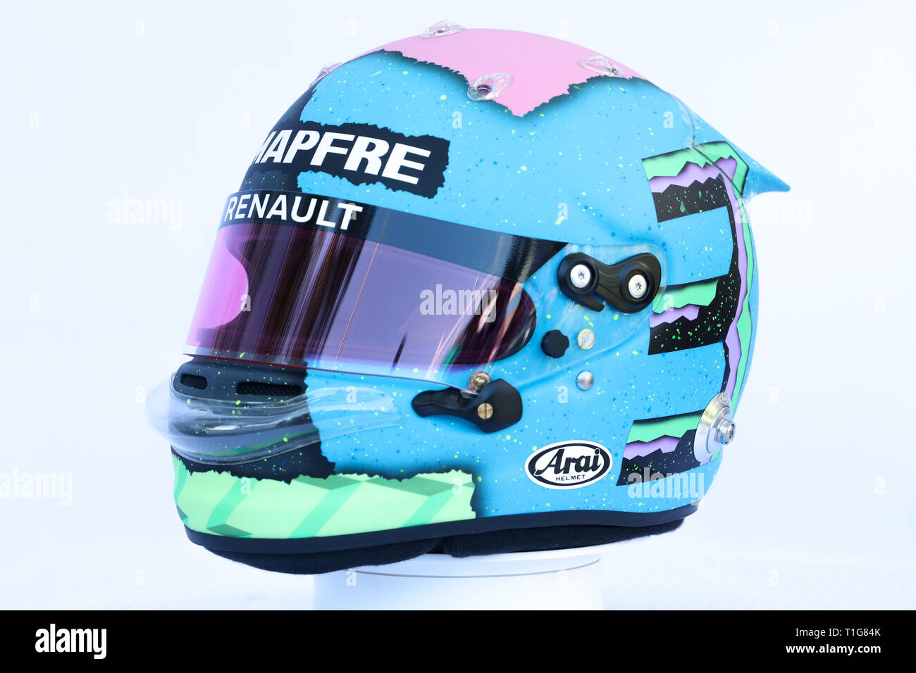MELBOURNE, Australia - 14 Marzo: Daniel Ricciardo il casco di Renault Sport  F1 Team Il giorno 1 del 2019 Formula 1 Australian Grand Prix Foto stock -  Alamy